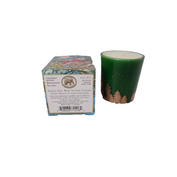 Michel Design Works soy wax candle Fresh Cut Spruce 2 oz Christmas votive - Picture 3 of 3
